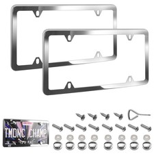 Stainless Steel License Plate Frames Chrome Fit Standard Us License Plate 4 Hol Stainless Steel License Plate Frames Chrome Fit Standard Us License Plate 4 Hol