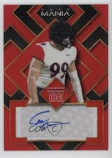 2022 Wild Card Mania Square Orange Rainbow Cameron Thomas Rookie Auto RC qf8. rookie card picture