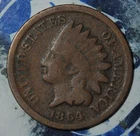 1864 Copper Bronze   Indian cent  {{{1A61