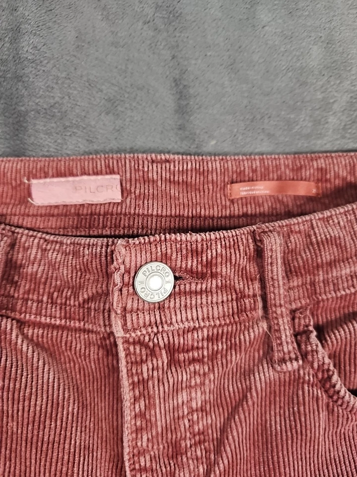 Pantalones Anthhropologie Pilcro Mujer 27 (31x29) Rosa Pana Ajustados Novio Corto Foto 2 de 4