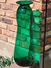 HUGE Vintage Blenko Nickerson Art Glass Floor Vase Mid Century Modern 26" Green