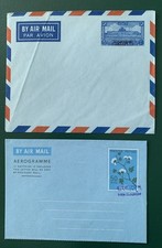 BANGLADESH overprint on PAKISTAN Air Letter & Aerogramme 50c & 10as Mint