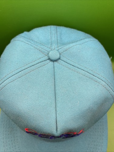 Vintage 1990's Crystal Pepsi Aqua Blue M & B Headwear Adjustable Hat-Made in USA - Picture 4 of 14