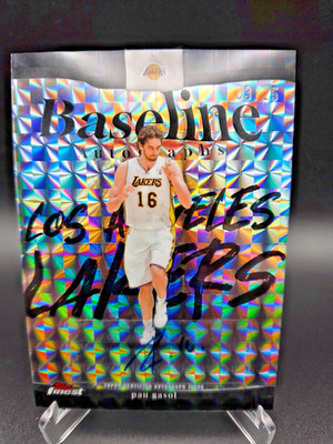 2025-26 Topps Finest Pau Gasol Baseline Auto Black Geometric Refractor 3/25