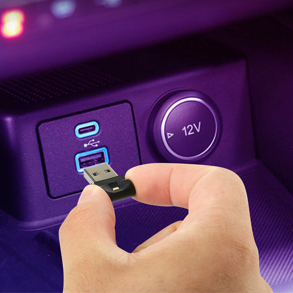 3x USB RGB LED Car Interior Light Neon Atmosphere Ambient Lamp Bulbs