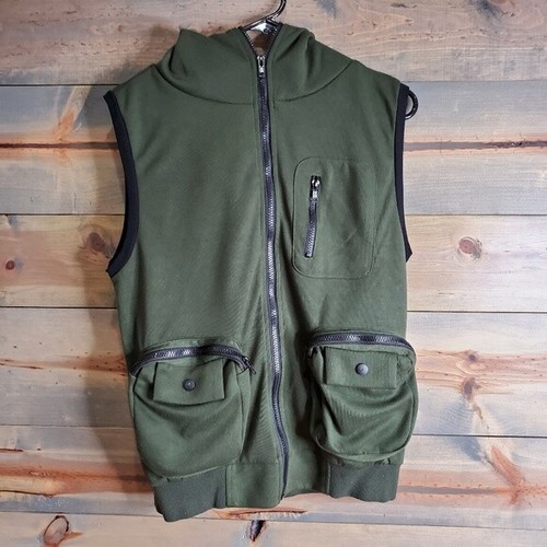 H2H mens utility vest, green/black, sz 