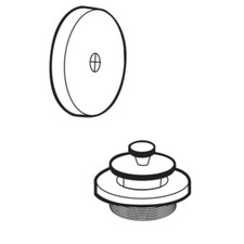 Moen T90331 1-1/2" Threaded Tub Drain Kit with Push-N-Lock Drain Assembly, Chrom