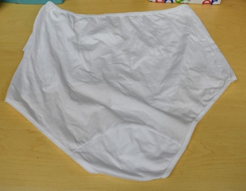 NWT Solid White 100% Cotton Lorraine Brief Panty Plus Size 13 Discreet Shipping - Picture 12 of 12