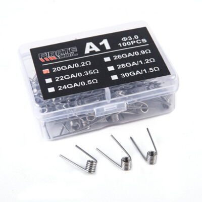 100Pcs/box A1 Coil Wire Heating Resistance Premade Coils DIY Prebuilt Coil Wire