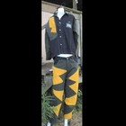 Machine Gun Long Sleeve Work Shirt Triangles 80s Retro Costume Hip Hop Yellow — photo 8