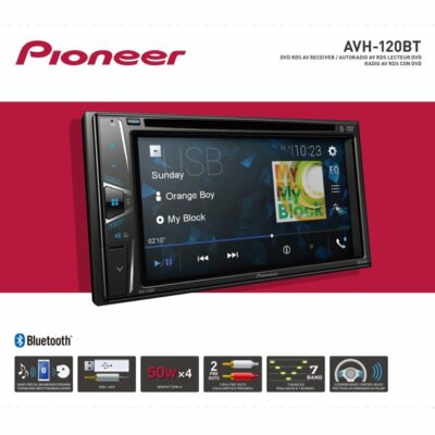 Fantastic Pioneer AVH120BT 6.2 Inch Double Din DVD/MP3/CD Player Touch Screen