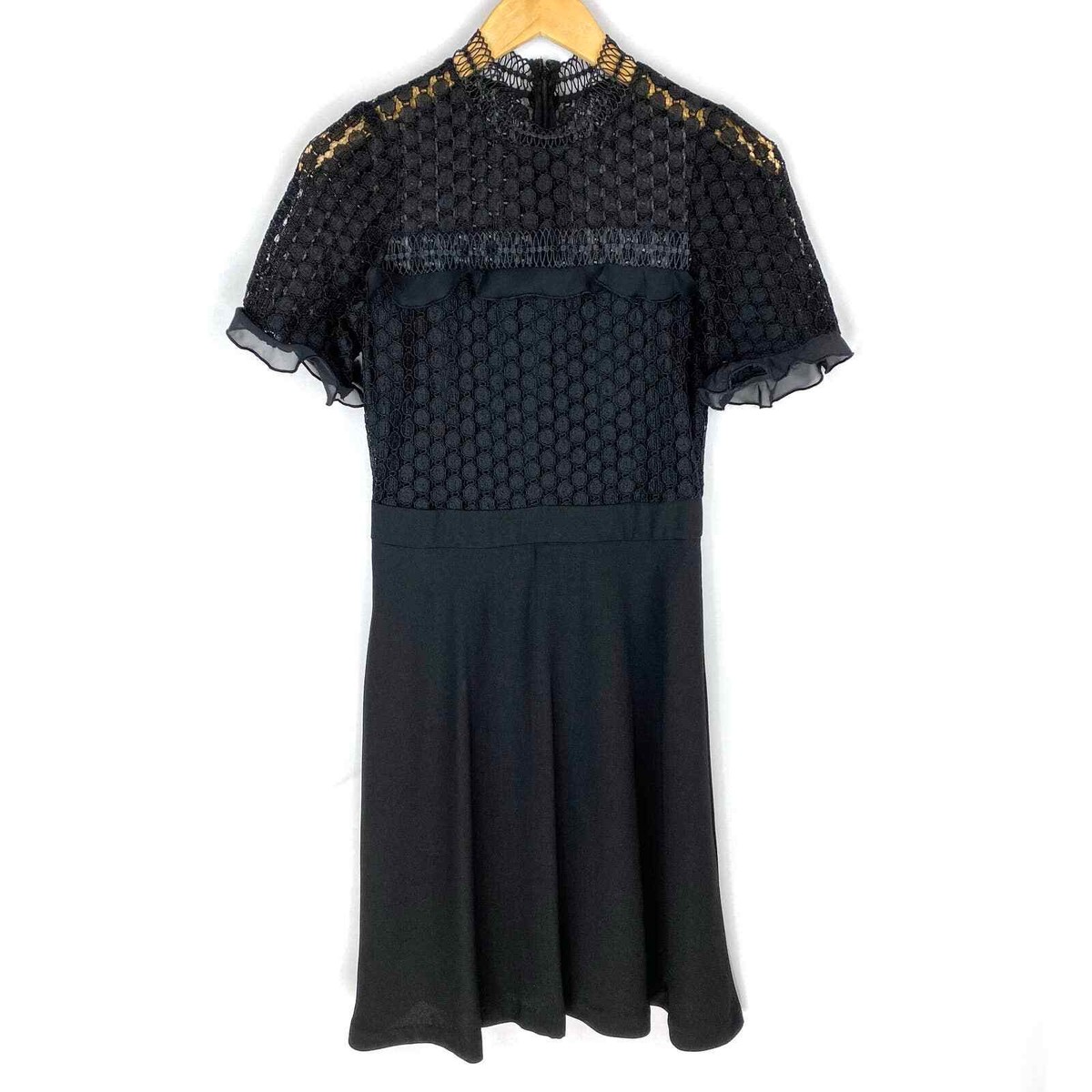 black lace dress gothic Black Lace Gothic Top with Bell Sleeves and Neck Chains main image 0