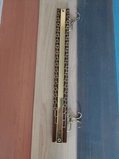Vintage Brass/Wood Tie And Scarf Rack