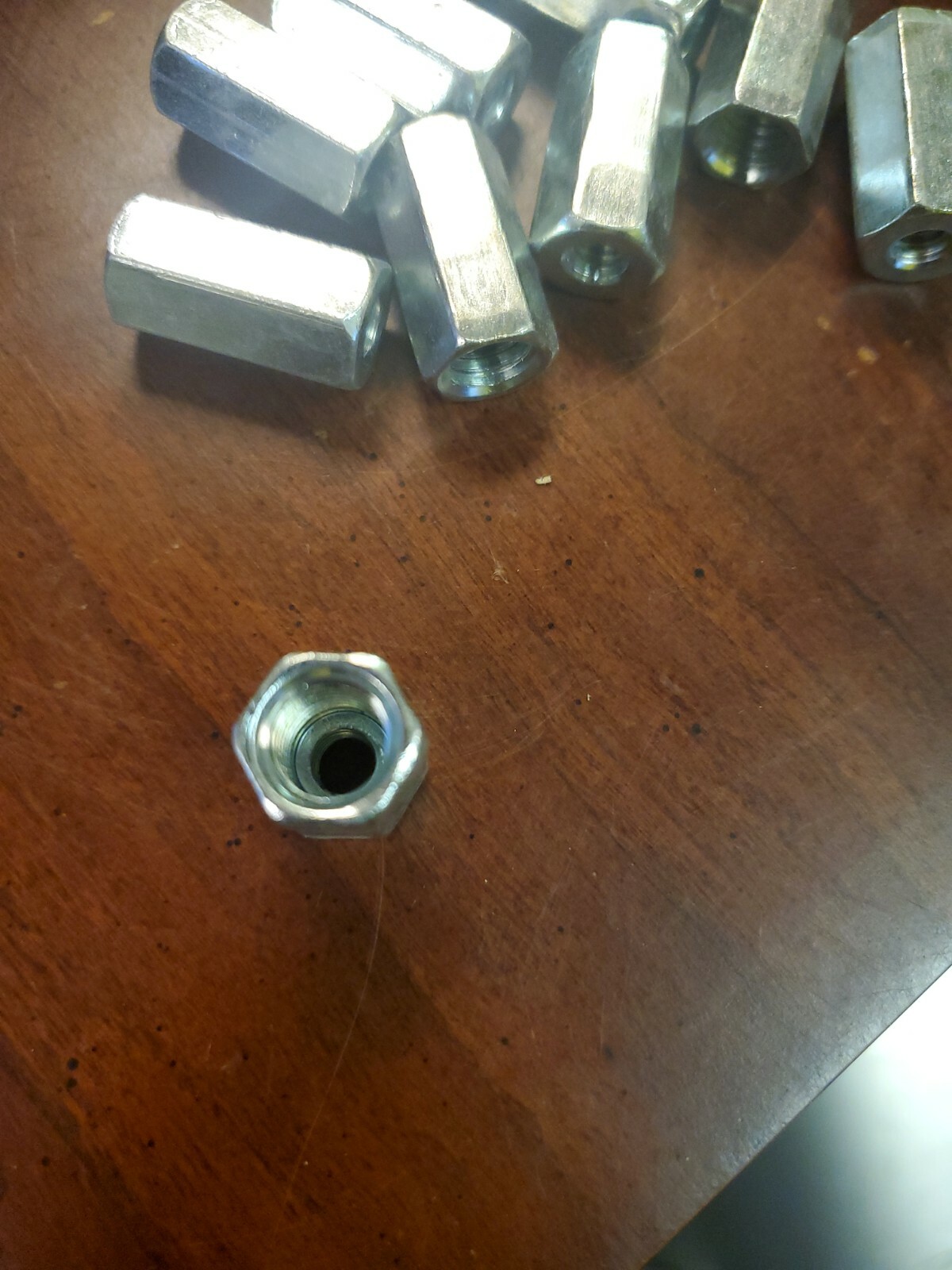 Nova Coupling Reducer Nut Zinc-3/8" -16 To 1/4"-20(1/2" F X 1" L)(lot of 10)