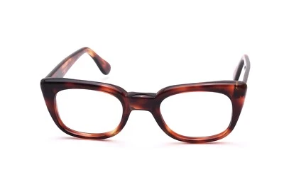 Vintage Acetat Brillenfassung ROCKY by SELECTA USA Havanna Braun 46-20mm