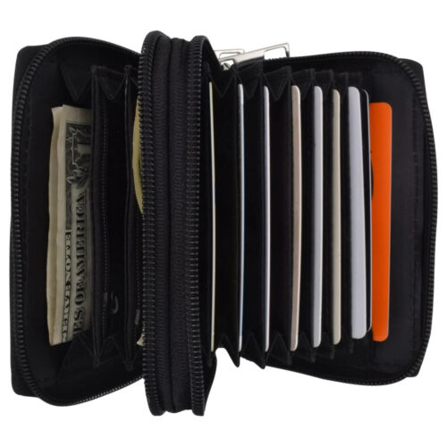 Cartera de cuero genuino para identificación de tarjeta de crédito para hombres con bolsillo bloqueo RFID - Imagen 15 de 24