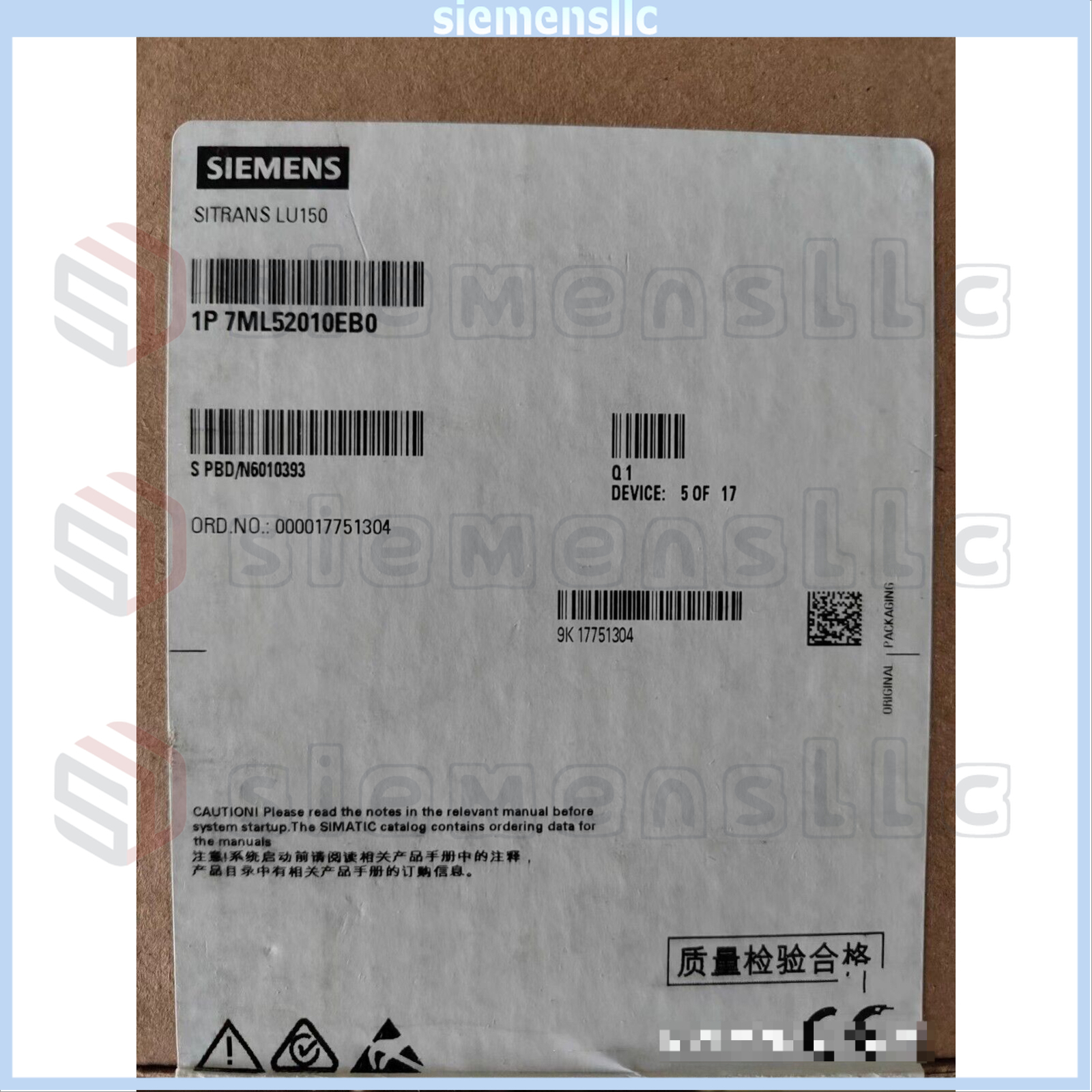 7ML52010EB0 Siemens Ultrasonic Level Gauge Brand Fast Shipping Spot Goods GQ