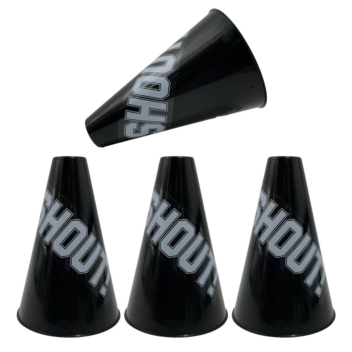 4 Pk Amscan Black Plastic Shout! Cheerleading Megaphone Party Game 4 Pk Amscan Black Plastic Shout! Cheerleading Megaphone Party Game