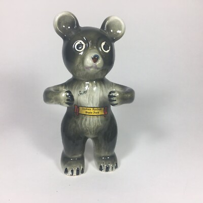 Indian Springs State Park Vintage Bear Figurine Made In Japan Mid Century