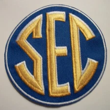 Southeastern Conference~SEC~Embroidered Patch~3 1/2" Round~Iron or Sew On~NCAA