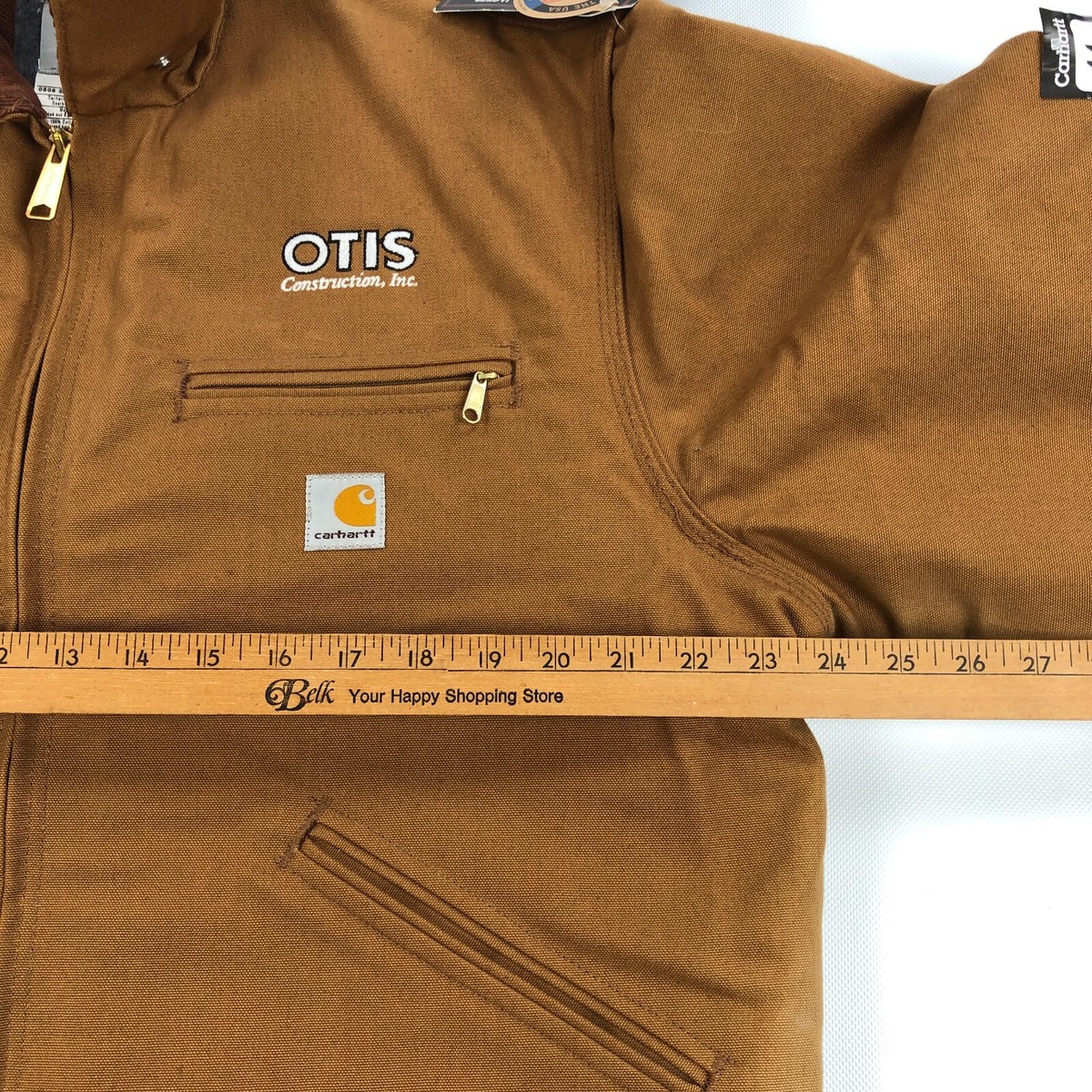 Vintage Carhartt J01 BRN Detroit Jacket Size 44 Duck Canvas