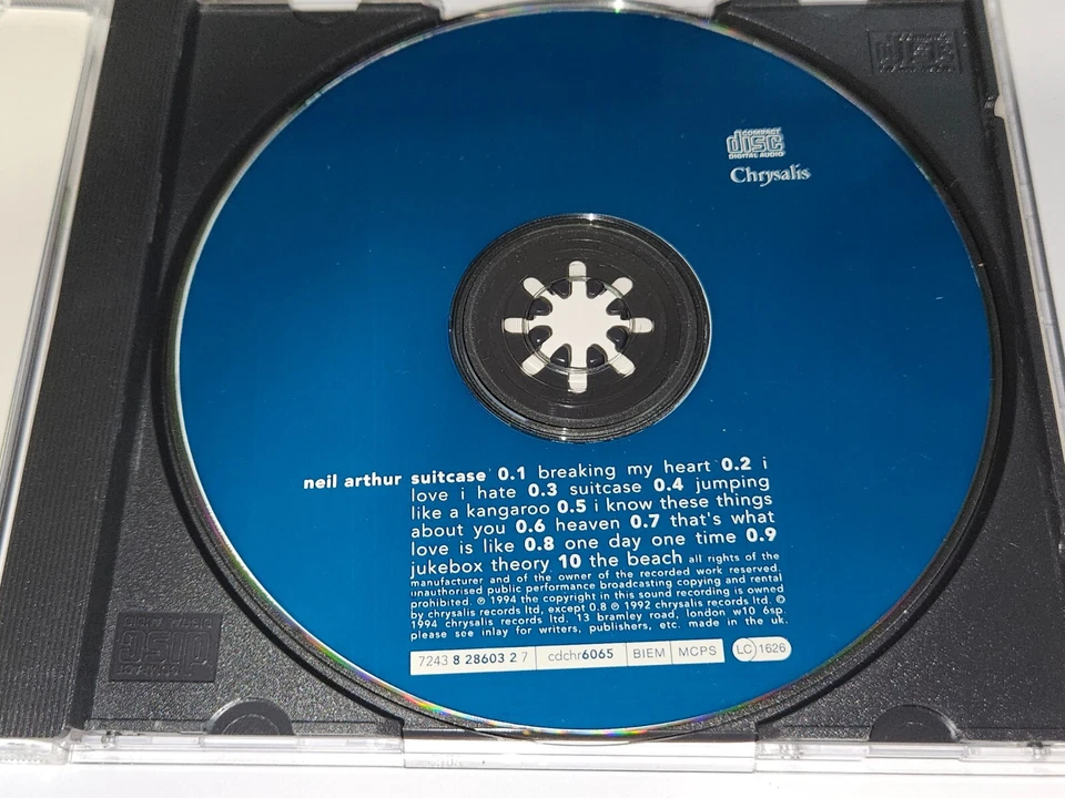 Neil Arthur "Suitcase" CD 10 Songs 1994 Chrysalis Records HTF *Free Shipping* Foto 2 de 4
