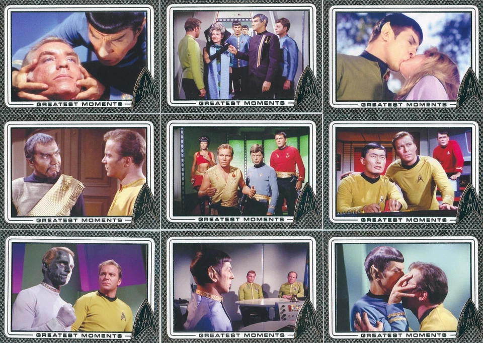 Star Trek 50 Aniversario Completo 100 Cartas Lámina de Plata Base Set más 2 Vacías Foto 3 de 4