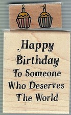 Westwater Rubber Stamp 11147 cup cakes & Art Gone Wild H2-575 Deserves the World