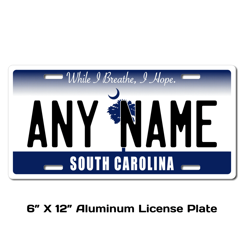 Placa De Matrícula Personalizada 6x12 Pulgadas | Aluminio, Texto Y Logo A Color | Para Coche