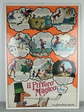 IL PIFFERO MAGICO - POSTER ORIGINALE INCORNICIATO - FILM - CAPITOL 1975 - RARO