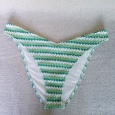NWT Hollister Swim High Leg Cheekiest Bikini Bottom Crochet Green