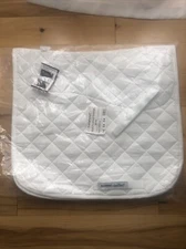 Rambo Dressage Pad 24” Length 21” Side White With Padded Saddle Area New