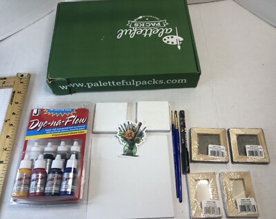 Paletteful Pack Art Supply Set Pen & Ink Dye-na-Flow Colors Mini Frame Uni Posca