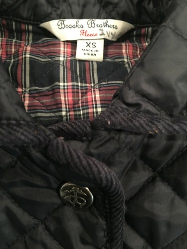 Niñas Azul Marino Brooks Brothers Acolchado Vellón Acolchado Otoño Primavera Chaqueta S 7 8 - Imagen 3 de 3