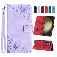 Funda tipo billetera de cuero magnética abatible para Samsung A55 A35 A25 A15 A05 A73 A23