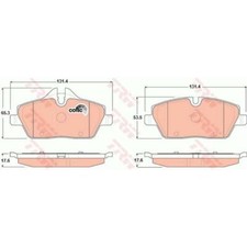 TRW Bremsbeläge GDB1611 Bremsklötze für MINI Mini Cabriolet R57