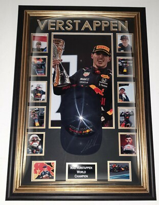FRAMED MAX VERSTAPPEN Signed CAP 