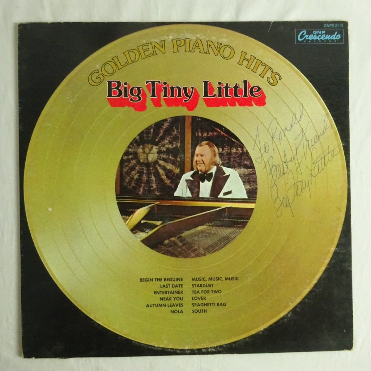 Big Tiny Little Signed Vinyl LP Golden Piano Hits | eBay