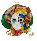 Vintage Mardi Gras Venetian Style Porcelain Mask 6