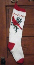 Hand knitted personalized Christmas stockings