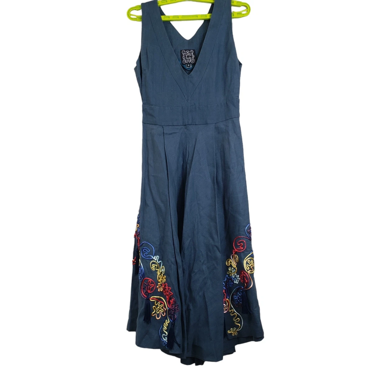 cynthia rowley blue linen dress Issa Blue Lace Velvet Maxi Dress | Ready-To-Ship main image 0