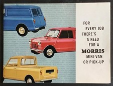 MORRIS MINI VAN & PICK UP Sales Brochure MAY 1965 #H&E 6539/C
