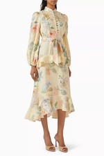 Zimmermann sz 4 Yellow Linen Dress $1100 like New