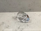 STEUBEN Crystal Glass Bunny Rabbit Paperweight Figurine Hand Cooler