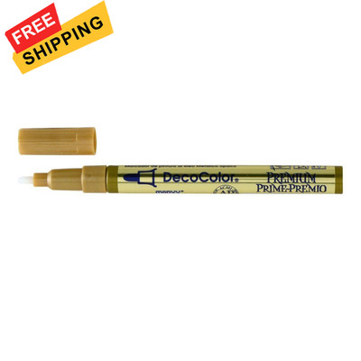 Marvy Uchida DecoColor Premium Fine Tip Marker Gold 1 Count (Pack of 1),