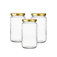1062ml Large Glass Food Jar with Lid – Preserving & Storage- sets 6-100