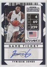2020 Panini Contenders Draft Picks Game Ticket Blue 46/99 Tyrique Jones Auto g4i