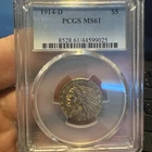 1914-D $5 Indian Head Gold Half Eagle Coin PCGS MS61