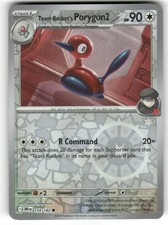 Team Rocket's Porygon2 154/182 Common Destined Rivals Pokemon Reverse Holo NM/M