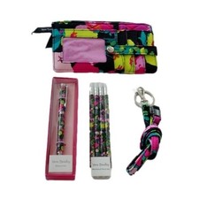 Vera Bradley Ultimate Card Case, Ballpoint Pen, Mechanical Pencil Set  Lanyard